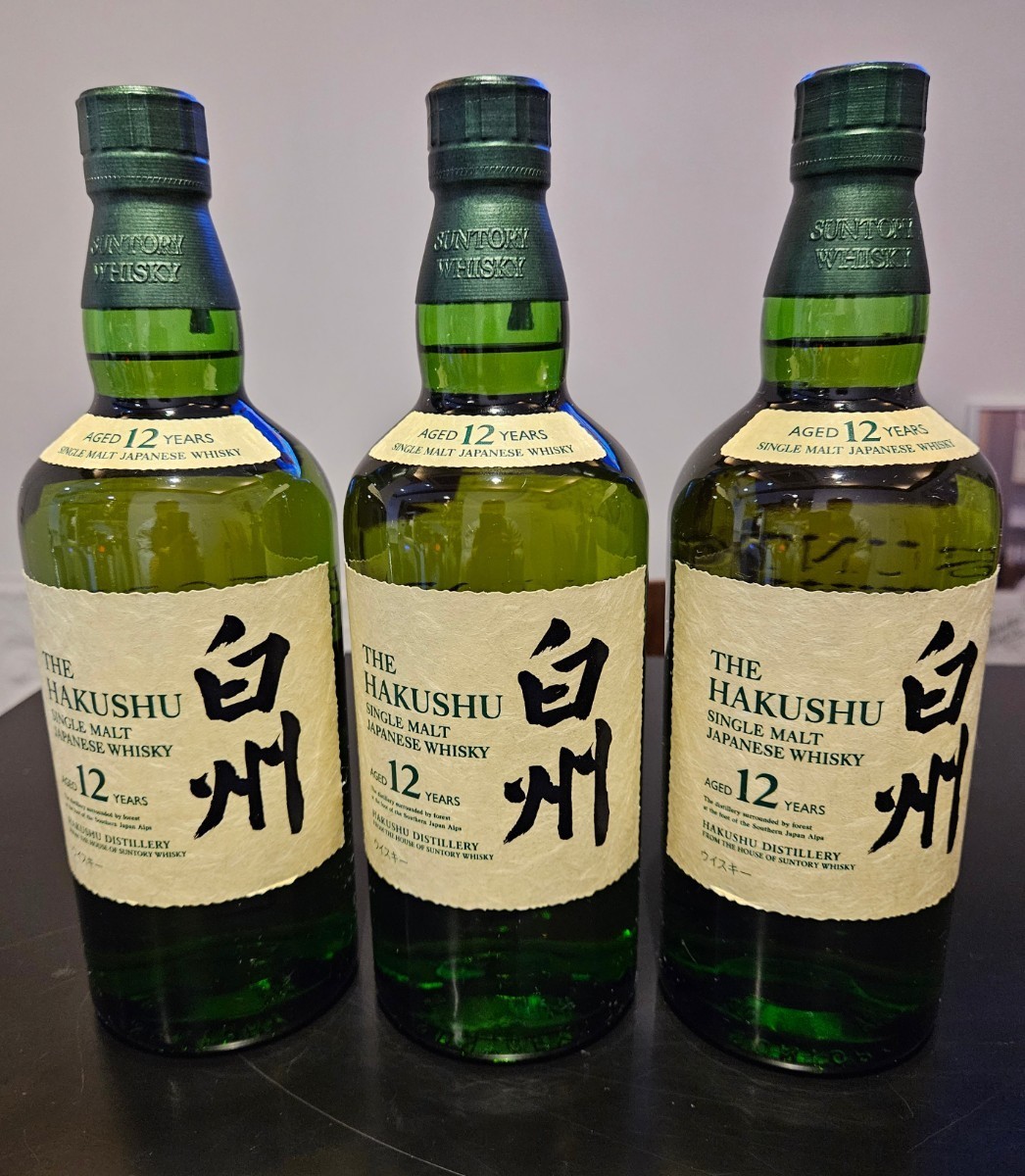 未開栓】サントリー山崎12年3本 白州12年4本 合計7本セット【100周年