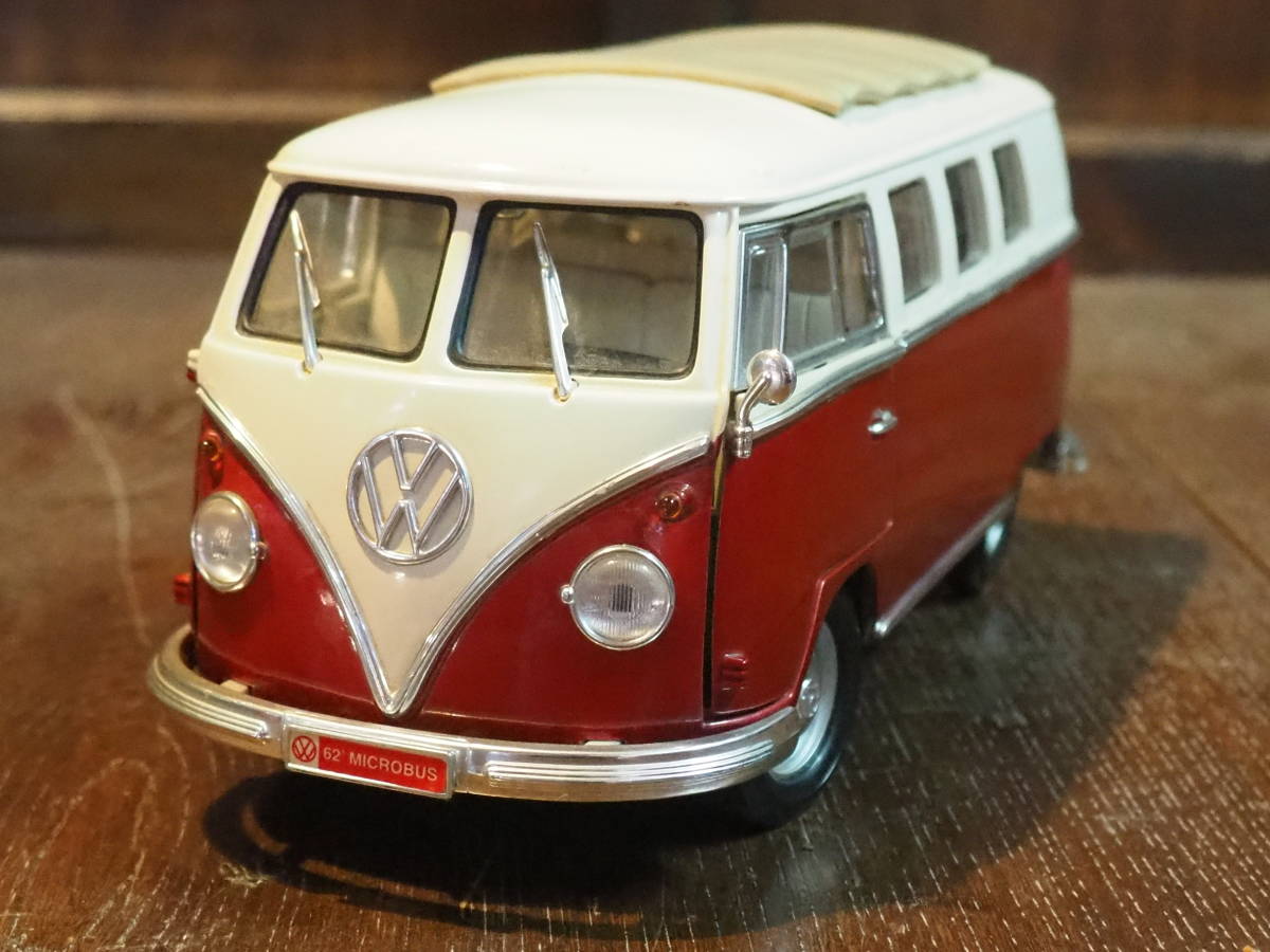 【ワーゲンバスのミニカー】Volkswagenキャンバストップ玩具おもちゃコレクションインテリア自動車ビートルレトロ_画像3