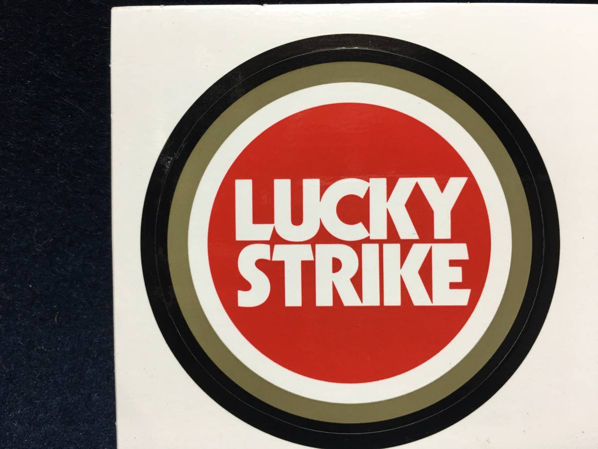 LUCKY STRIKE Lucky Strike sticker seal rare that time thing cigarettes cigarettes smoke . Novelty enterprise thing race item .. not for sale rare article 