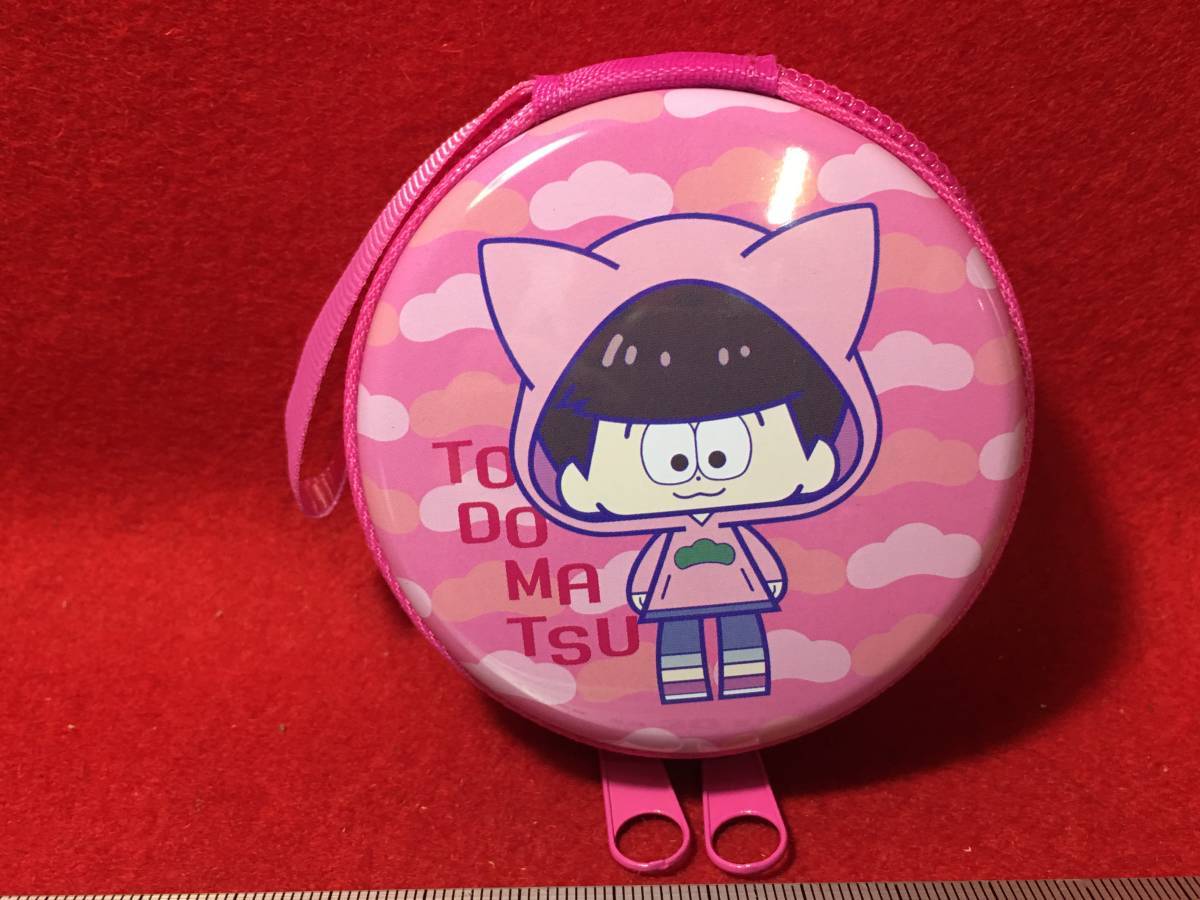  Mr. Osomatsu fastener can badge change purse . purse .... san made committee todomatsu...... pine red . un- two Hara tin plate can TOMY Tommy rare article 