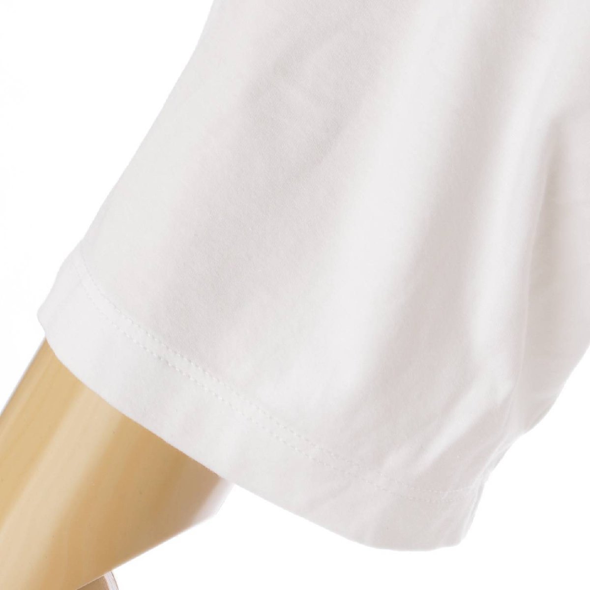 【プラダ】Prada　メンズ 22年 クールネック コットン 半袖 Tシャツ トップス UJN843 ホワイト XS 【中古】【正規品保証】182829_画像6