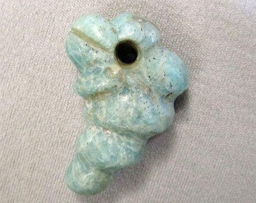 古墳期 深い彫り込みがある 上質青翡翠製 大型獣形勾玉 検 須恵器翡翠