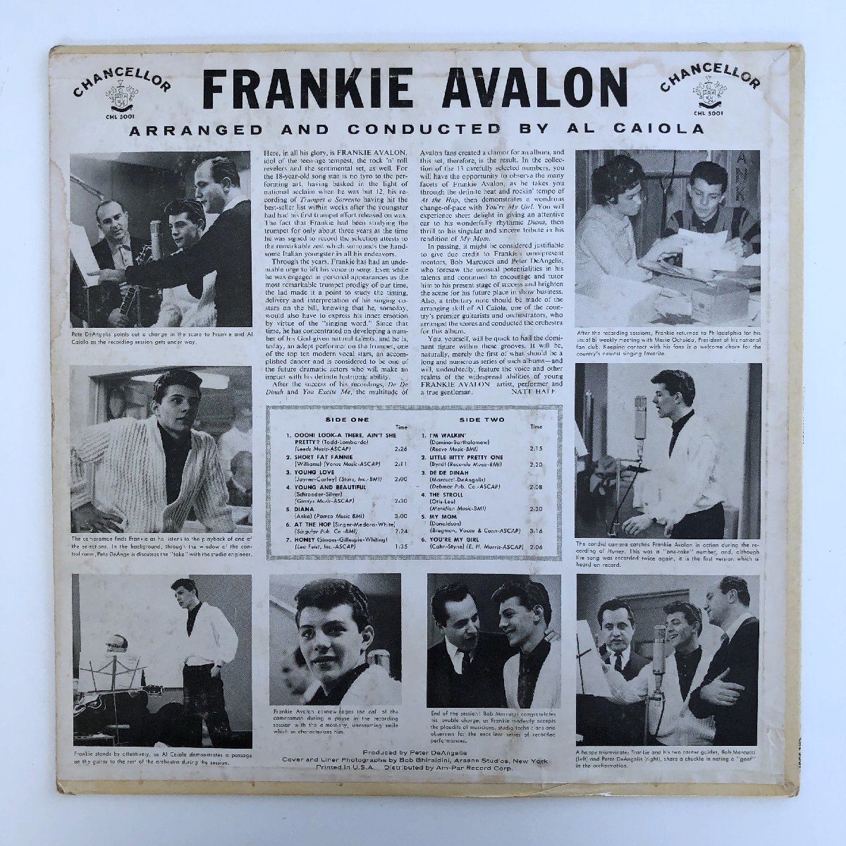 LP/ FRANKIE AVALON / SAME / USオリジナル盤 ピンクラベル 深溝 CHANCELLOR CHL-5001 30721_画像2