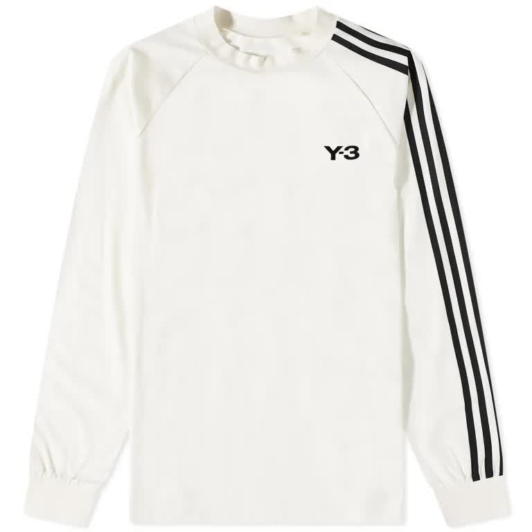 日本に Y-3 3 STRIPE LONG SLEEVE T-SHIRT Lサイズ - fishtowndistrict.com