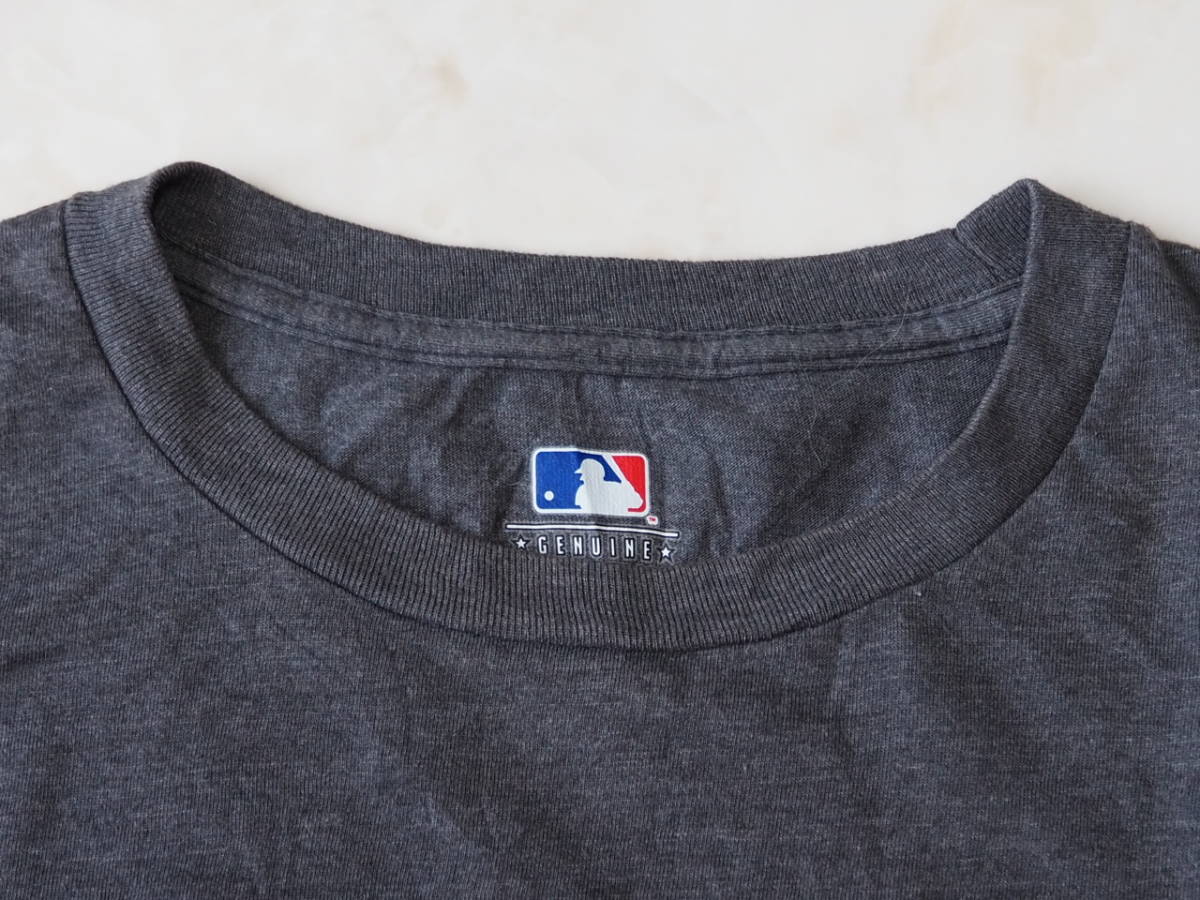 ☆送料無料☆ GENUINE MERCHANDISE USA直輸入 古着 半袖 MLB メジャーリーグ ミネソタ・ツインズ Tシャツ メンズ M グレー トップス 中古_画像3