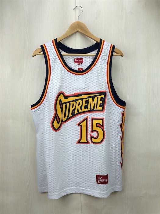 新品 未使用 国内正規品 ◆ Supreme 18ss Bolt Basketball Jersey（Size：M、Color：White）◆_画像9