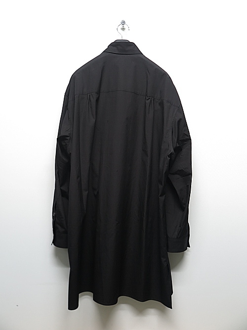 SALE30%OFF/Yohji Yamamoto・ヨウジヤマモト／１００／２ブロード Ｏ－左上衿２重衿シャツ／ブラック・3_画像8