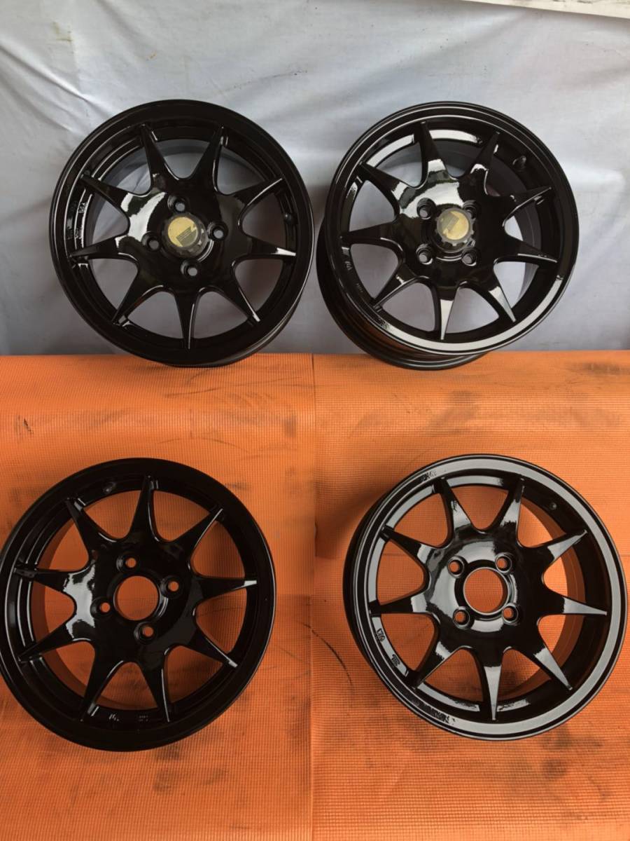 【184】★二手美品★14英寸BS R - SPOKE 2 14×6 - JJ ET 38 PCD 100輪轂直徑63 4套 原文:【184】★中古美品★14インチ　BS　R-SPOKE2　14×6-JJ　ET38　PCD100　ハブ径63　４本セット