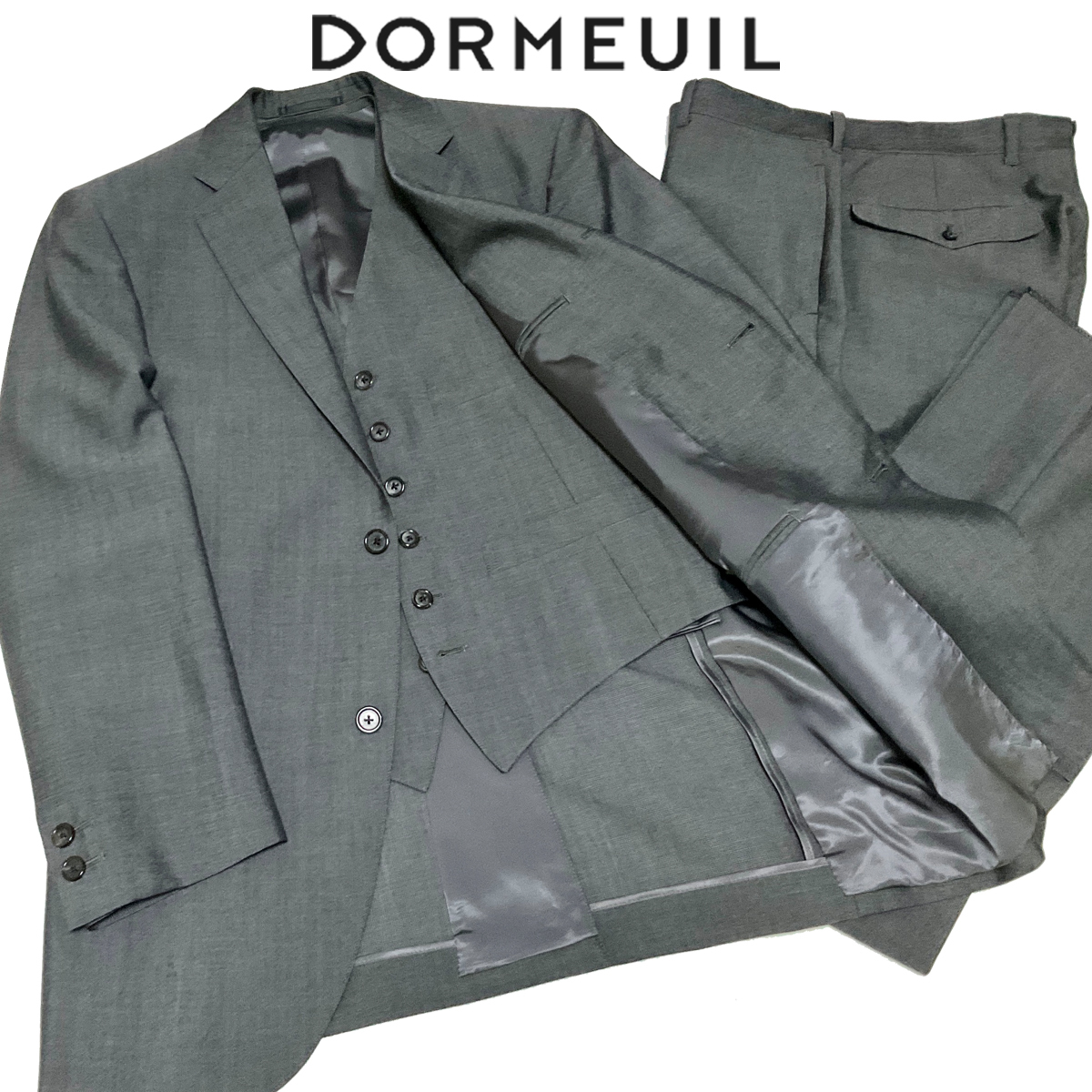 新品 伊勢丹メンズ TailorCaid ケイド スリーピーススーツ ドーメル/トニック モヘア混 DORMEUIL TONIK アメトラ サンプル品