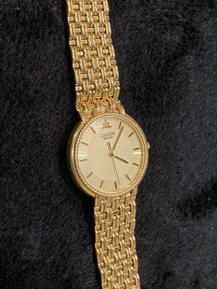 18金 SEIKO クレドール 18KT クォーツ腕時計 稼働品 ゴールド SEIKOセイコークレドールK18金YGオール イエローゴールド総重量