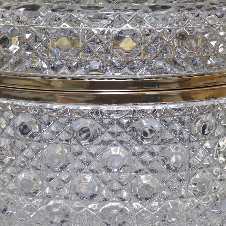 オールド・バカラ (BACCARAT) 19世紀 大型 1.2kg 全面ダイヤモンドカット オーバル型 ジュエリーボックス ディアマン・ピエーリー 宝石箱_画像4