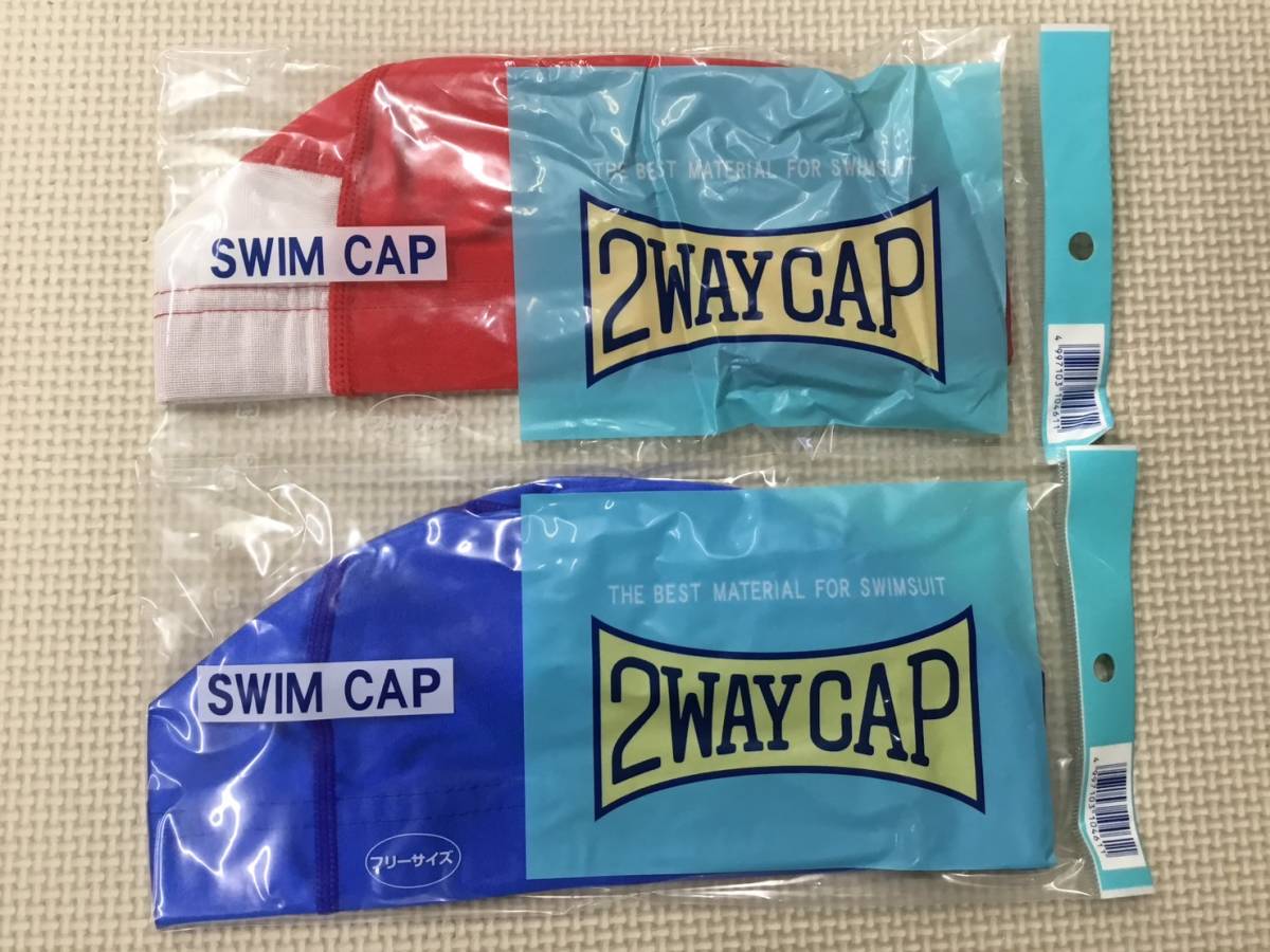 SC-BR New [Шапочка для плавания] Размер Свободный 2 листа / Красный x Белый / Королевский синий / Шапочка для плавания / Шапочка для плавания / Шапочка для плавания / Купальник / Плавание / Взрослый / Детский / Сделано в Японии
