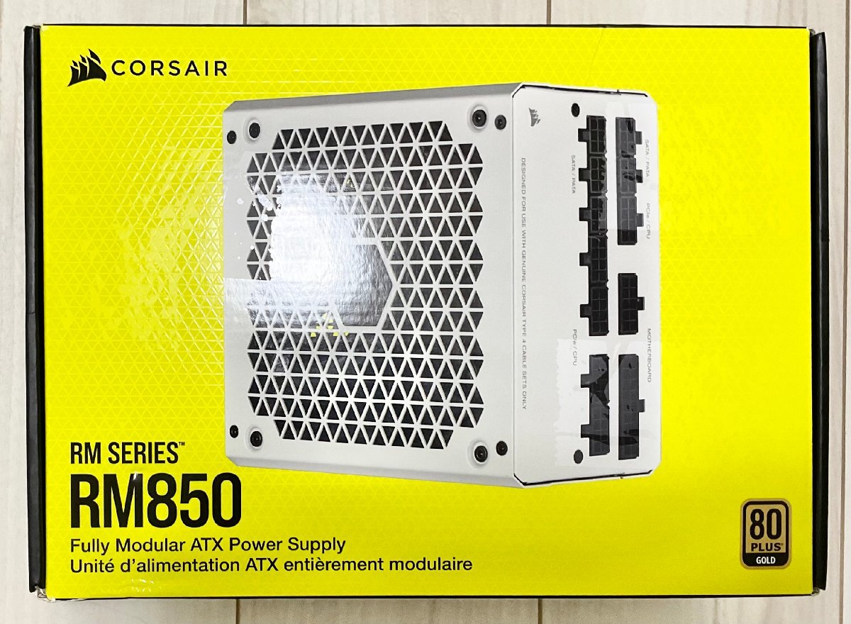 Corsair RM850 White PC電源ユニット 850W 80PLUS Gold認証 フルモジュラー ATX 2021モデル CP-9020232-JP PS1132 保証有の画像1