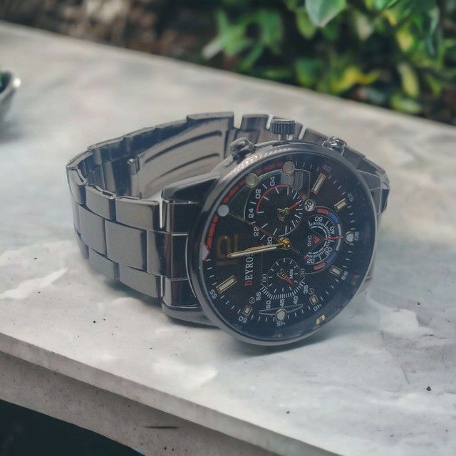 T404 新品 DEYROS デイカウント 腕時計メンズ ラグジュアリーステンレス シルバー