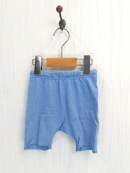 KU0091 0 бесплатная доставка б/у одежда H&M H and M шорты хлопок 100% размер 6-9M синий голубой baby для мужчин и женщин тонкий .. надеть обувь легко 