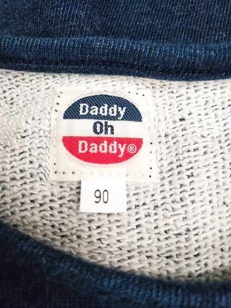 KU1201 ○送料無料 古着 Daddy Oh Daddy ダディオダディ ベビー スウェット ノースリーブ ワンピース サイズ90cm 紺 ネイビー_画像10