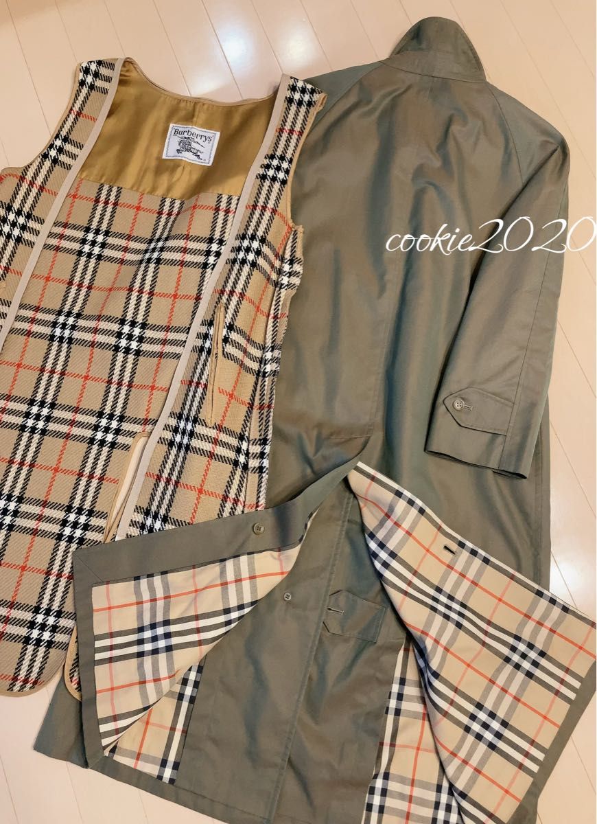 高級【美品 ライナー付きトレンチコート】BURBERRY バーバリー 美