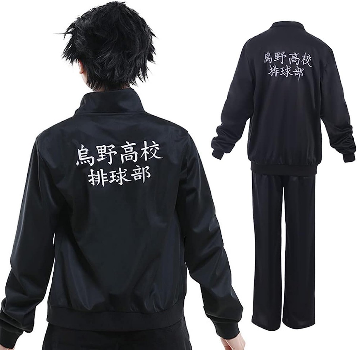 新品 Lサイズ ハイキュー ジャージコスプレ 上下セット 烏野高校 新品 Lサイズ ハイキュー ジャージコスプレ 上下セット 烏野高校