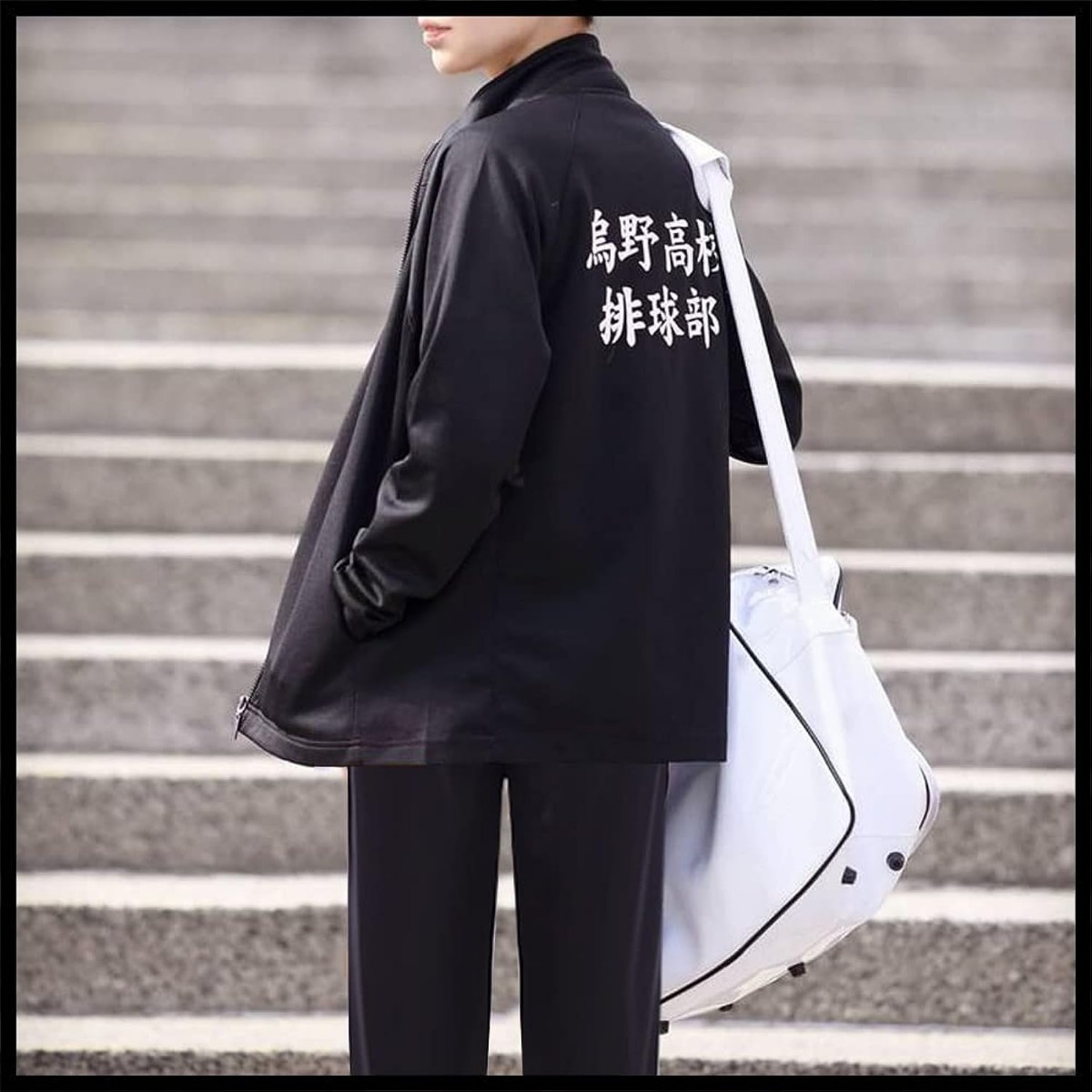 新品 Lサイズ ハイキュー ジャージコスプレ 上下セット 烏野高校 新品 Lサイズ ハイキュー ジャージコスプレ 上下セット 烏野高校