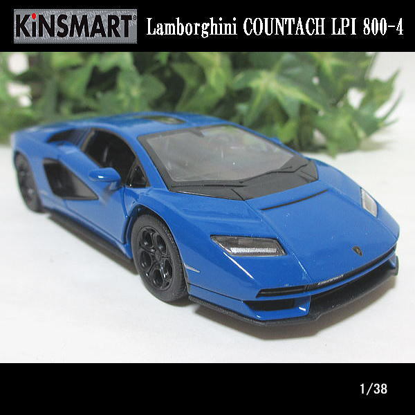 1/38ランボルギーニ/カウンタックLPI 800-4(ブルー)/KINSMART/ダイキャストミニカー_画像3