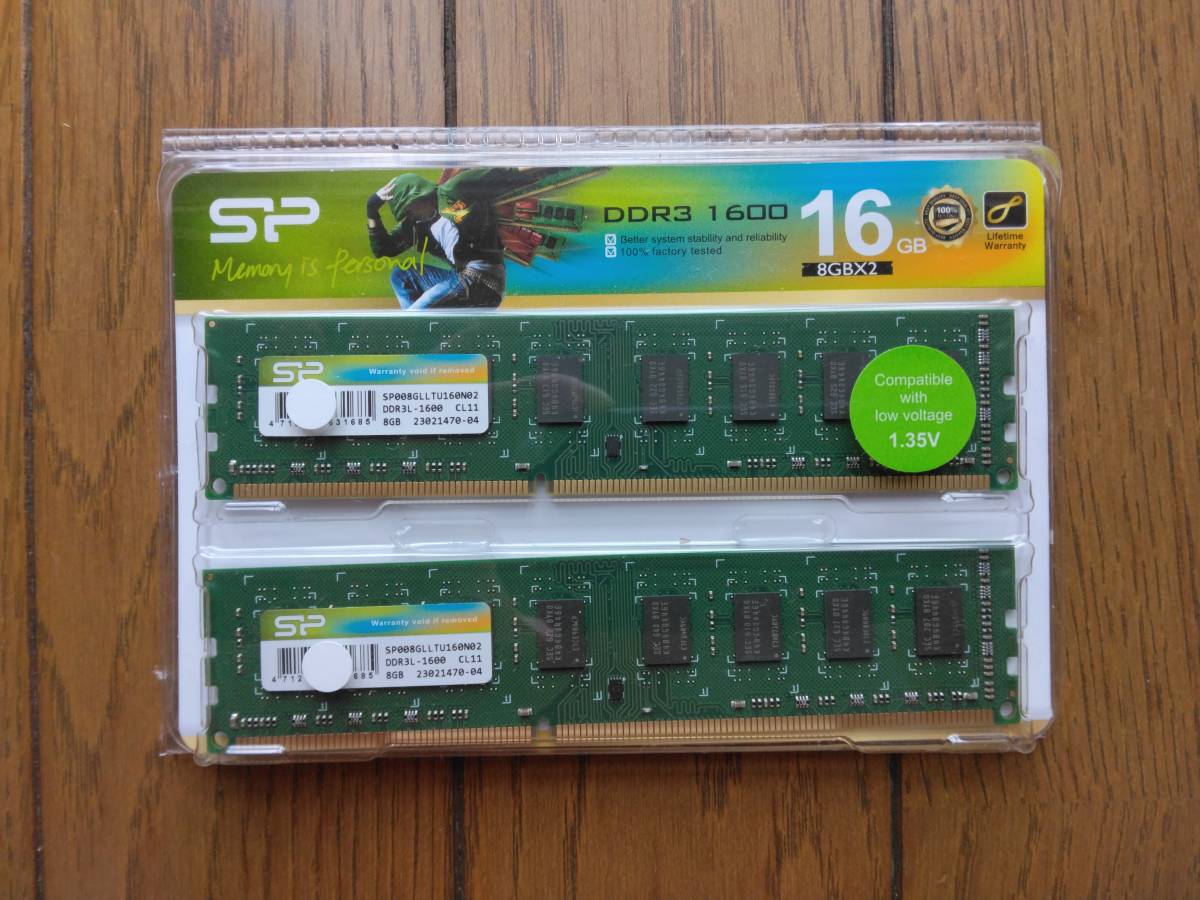 格安店 シリコンパワー デスクトップPC用 メモリ DDR3 1600 PC3-12800 8GB x 2枚 16GB 240Pin 1.5V 