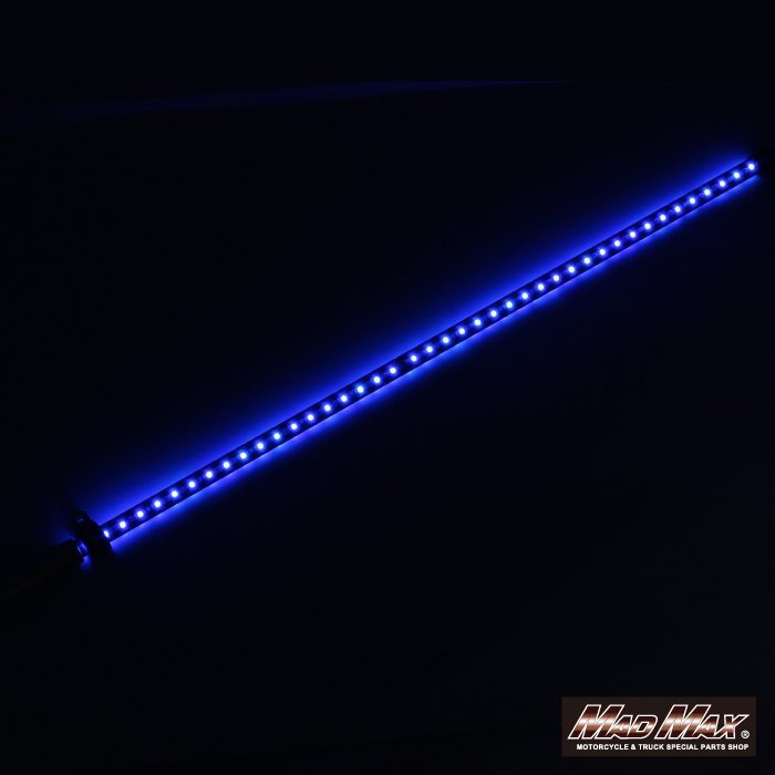 MADMAX バイク用品 オートバイ用 旗棒黒 LED ブルー発光 フラッグポール 900mm/CB750 バリオス ZRX Z400 GPZ Z750 Z1 Z2【送料800円】_画像3