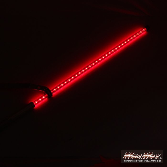 MADMAX バイク用品 オートバイ用 旗棒白 LED レッド発光 フラッグポール 750mm/旧車 インパルス GS400 GT380 XJR ゼファー【送料800円】_画像3