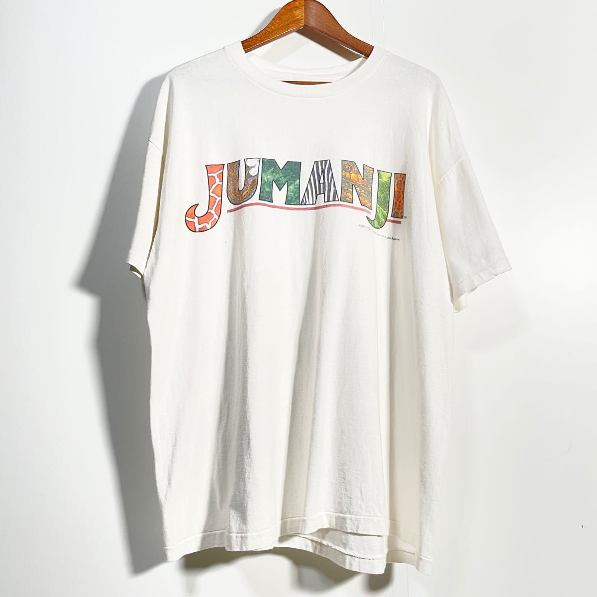 90s USA製 JUMANJI ジュマンジ 映画 ロゴ Tシャツ 当時物 希少 レア 1995 DELTA e679
