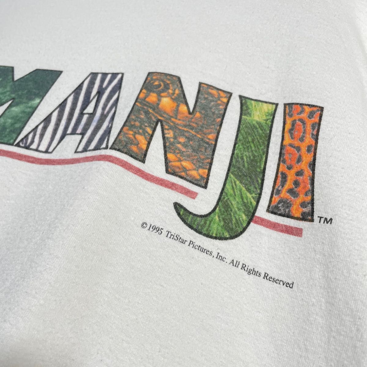 90s USA製 JUMANJI ジュマンジ 映画 ロゴ Tシャツ 当時物 希少 レア 1995 DELTA e679