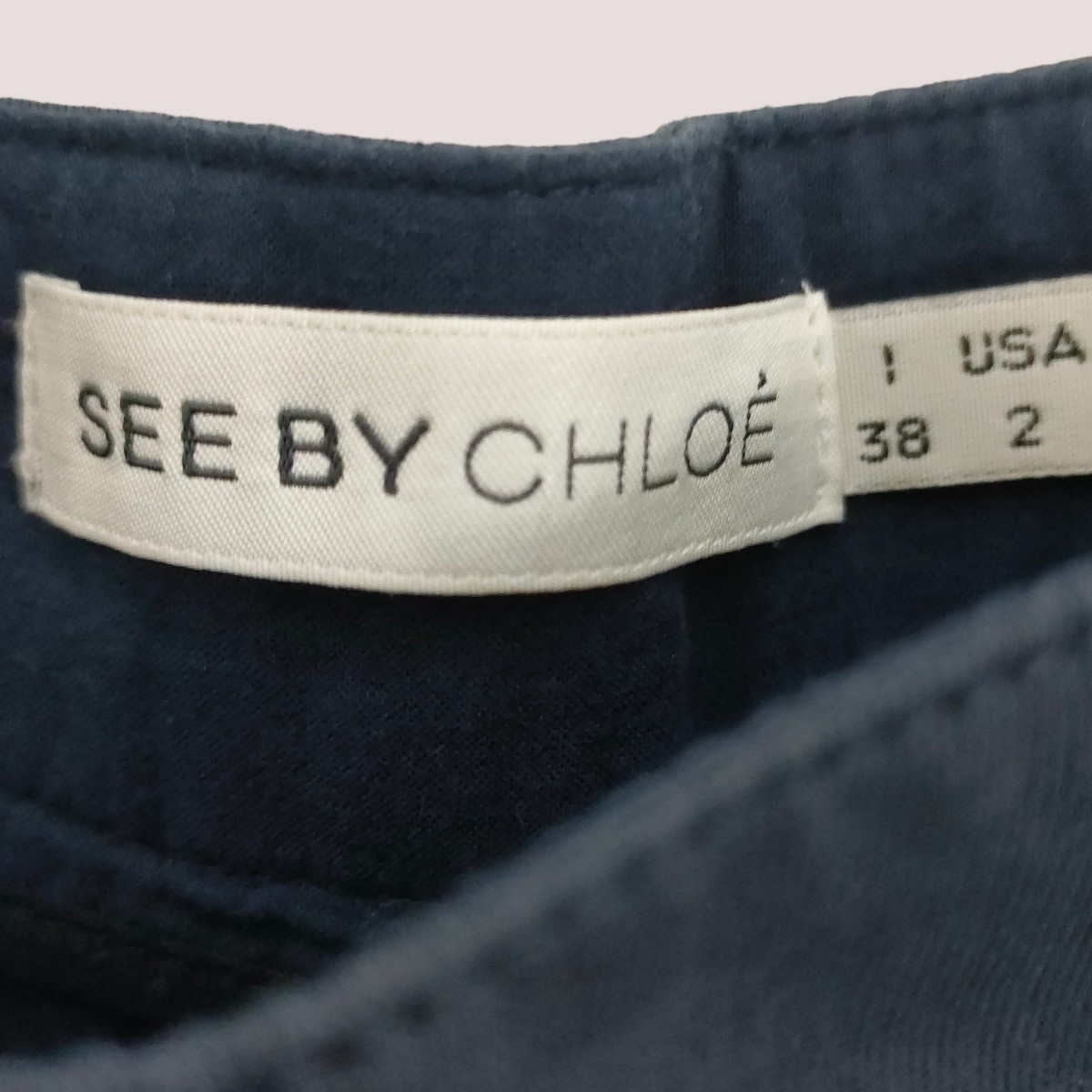 SEE BY CHLOE / See by Chloe lady's short pants short bread M size spring summer clothing navy I-2443