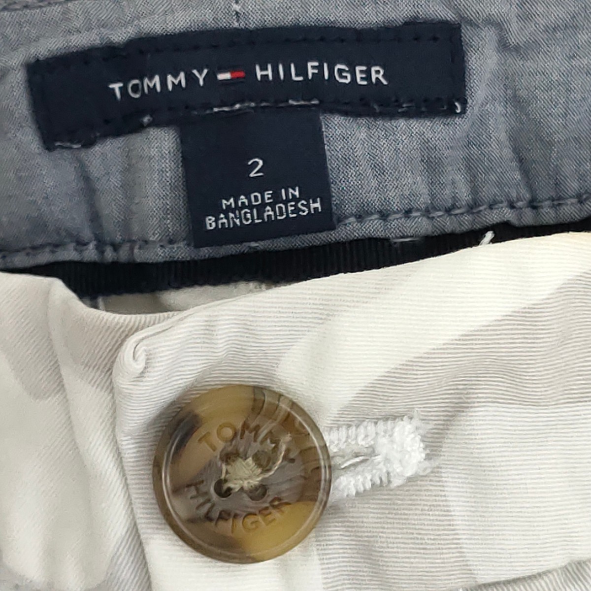 TOMMY HILFIGER Ankle A Cheville /トミー・ヒルフィガー レディース アンクルパンツ ホワイト系 迷彩柄 カモフラ 2サイズ I-2663_画像6