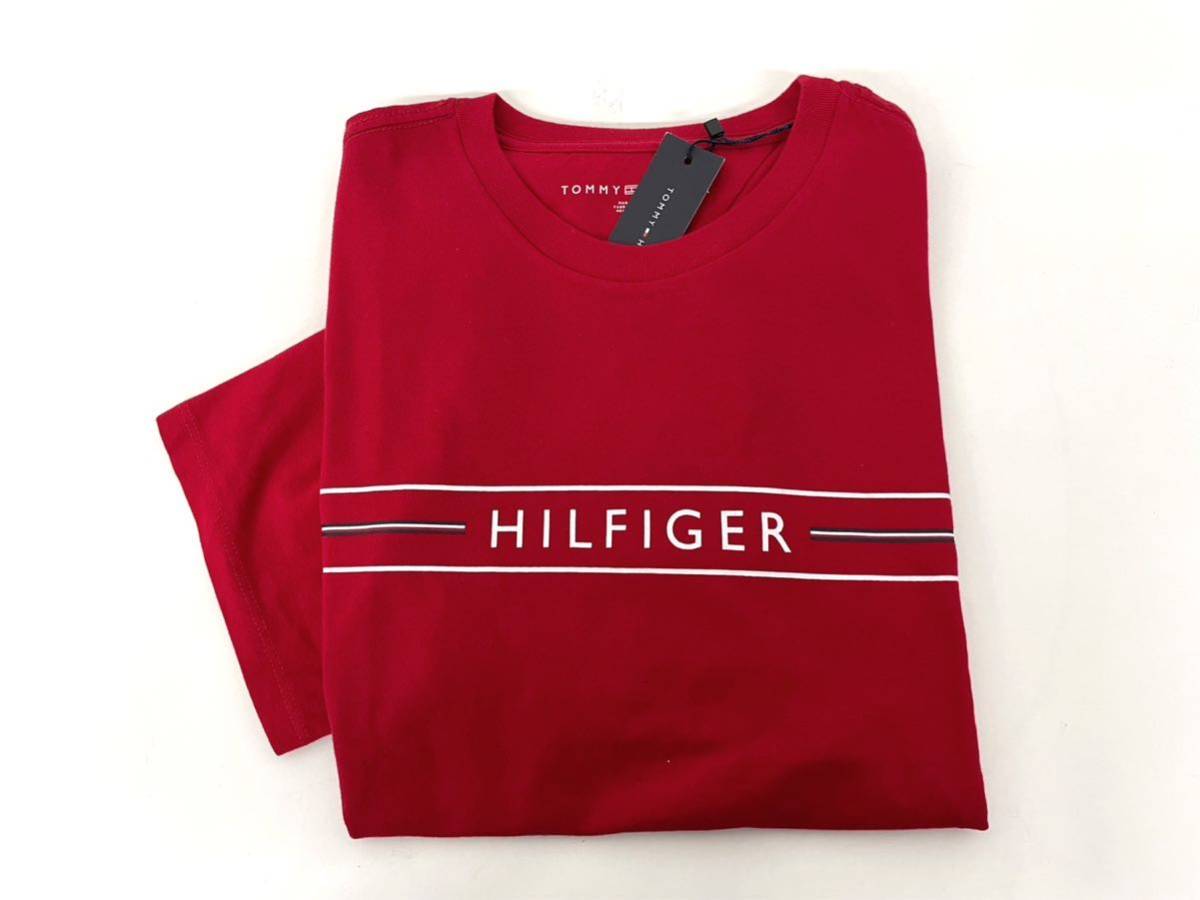 TOMMYHILFIGER トミーヒルフィガー メンズ 半袖Tシャツ S 赤 ロゴ _画像1