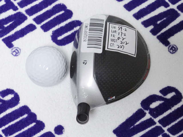 【新品】PGAツアー支給品 未市販 Taylormade M4 TOUR 3HL 16.5 17.2度 FA0.2 214.7g ヘッド スペックステッカー プロトタイプ 本物保証_画像7