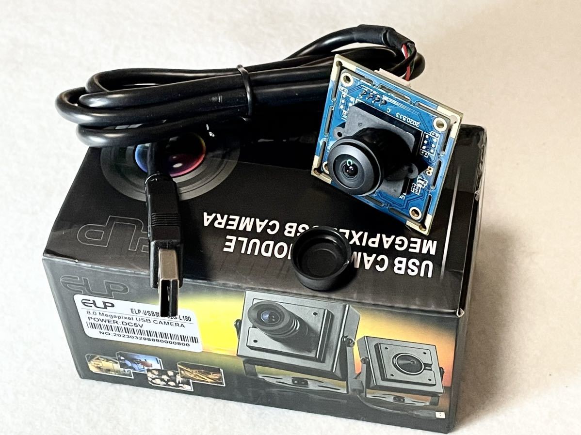 ELP 8メガピクセル USBカメラモジュール 高解像度 2448P ウェブカメラ 広角180度魚眼カメラモジュール フルHD 高速 2448P  15FPSカメラ A3 JChere雅虎拍卖代购