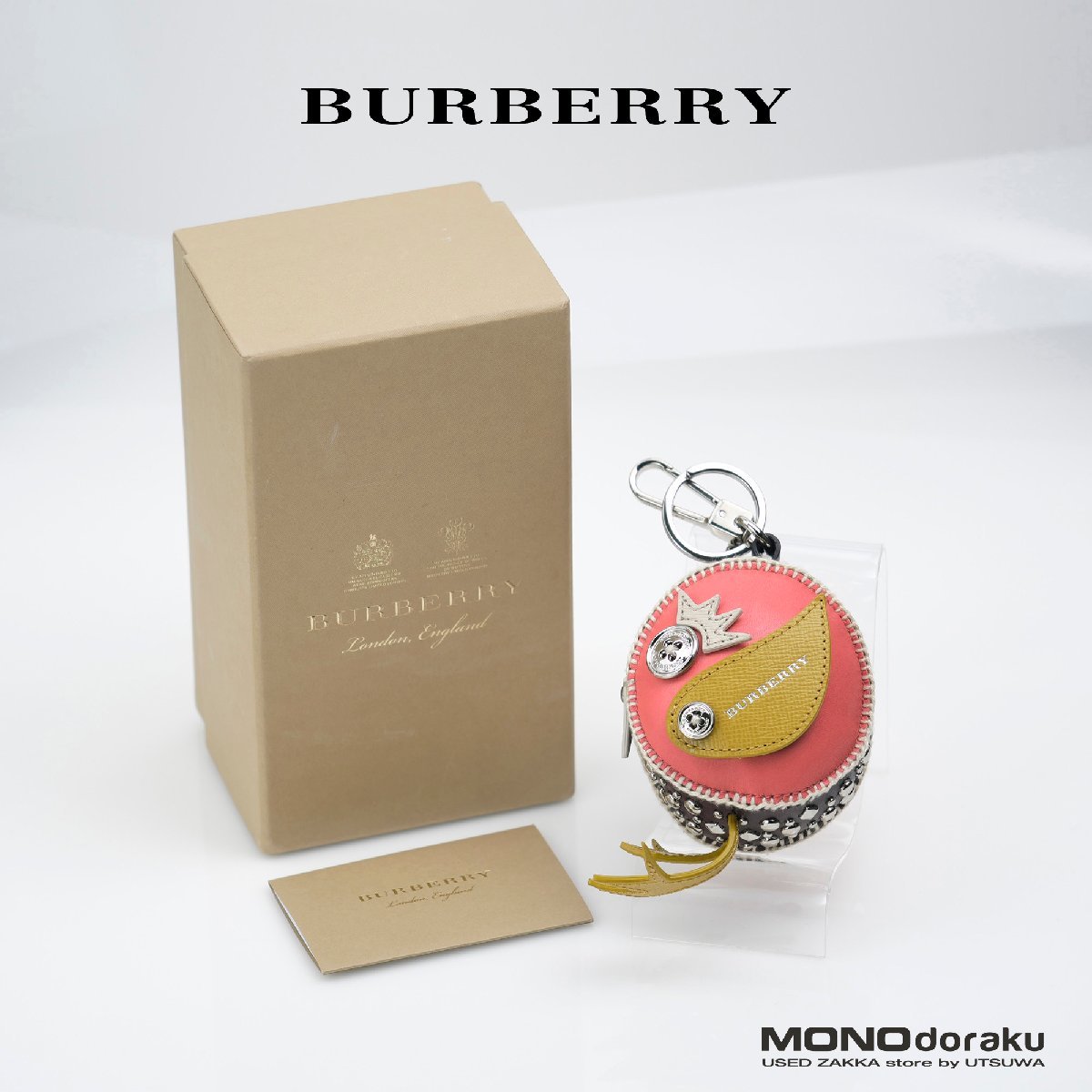 新品！ Burberry バーバリー キーリング チャーム 南京錠 キー 鍵