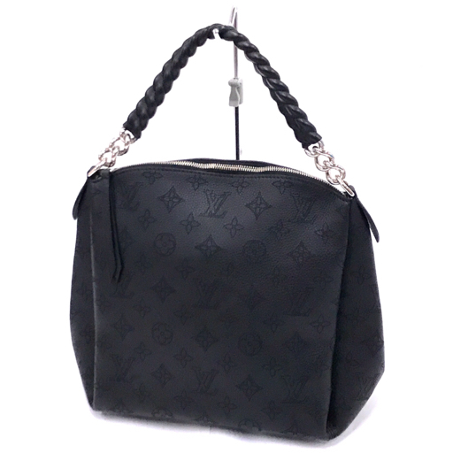 ルイヴィトン バビロン チェーン BB M51223 マヒナ ノワール 2WAYバッグ SV金具 ブラック LOUIS VUITTON QR074-224