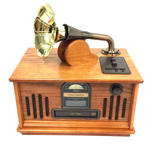 COLUMBIA GP-610 蓄音機型ラジオ CD コロンビア-