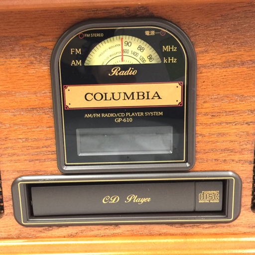 COLUMBIA GP-610 蓄音機型ラジオ CD コロンビア-