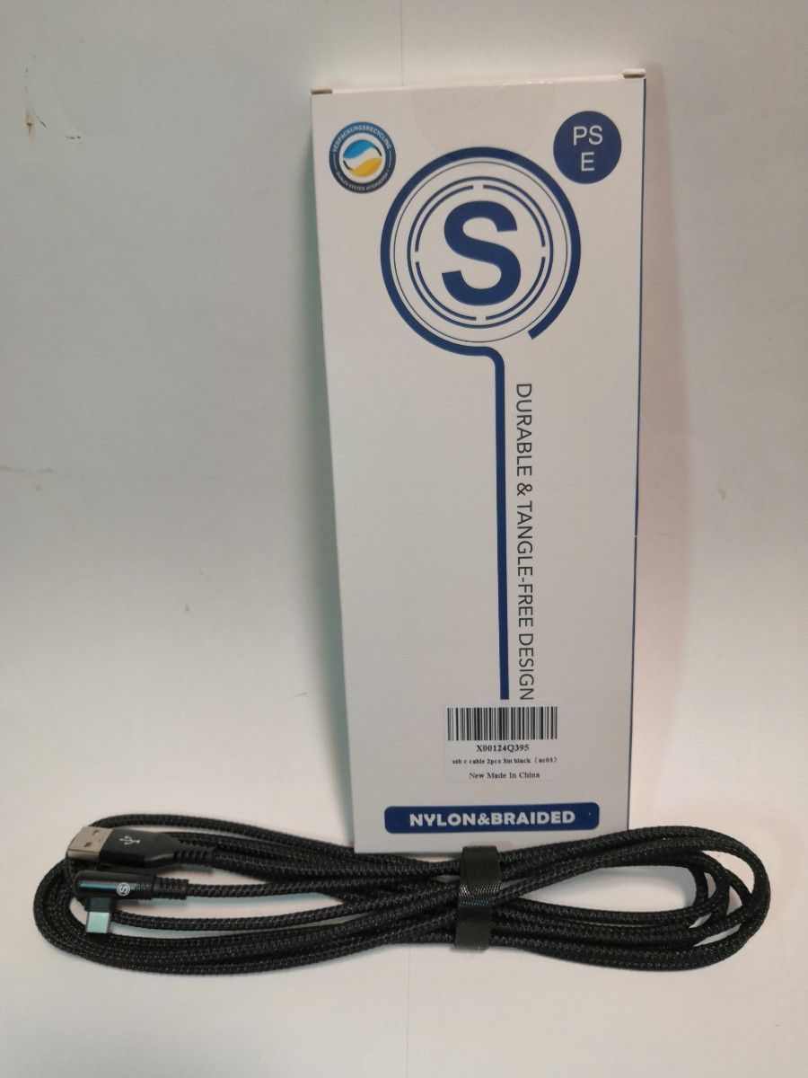 USB Type C ケーブル L字【 3m】Sweguard USB-C to USB-A 3.1A USB C ケーブル