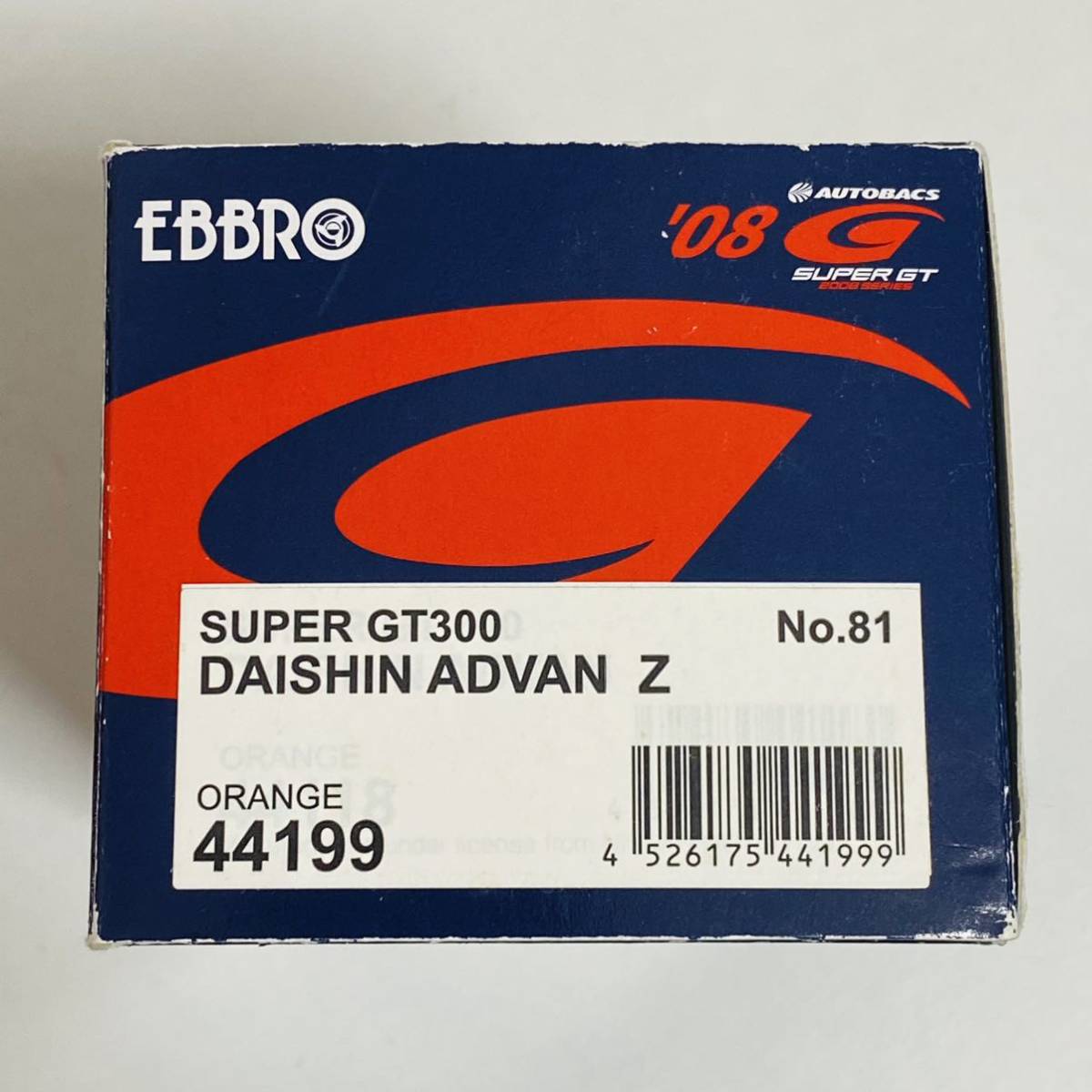 【中古品】EBBRO エブロ スーパーGT SUPER GT300 DAISHIN ADVAN Z オレンジ 1/43スケール 44199 No.81 ミニカー_画像6