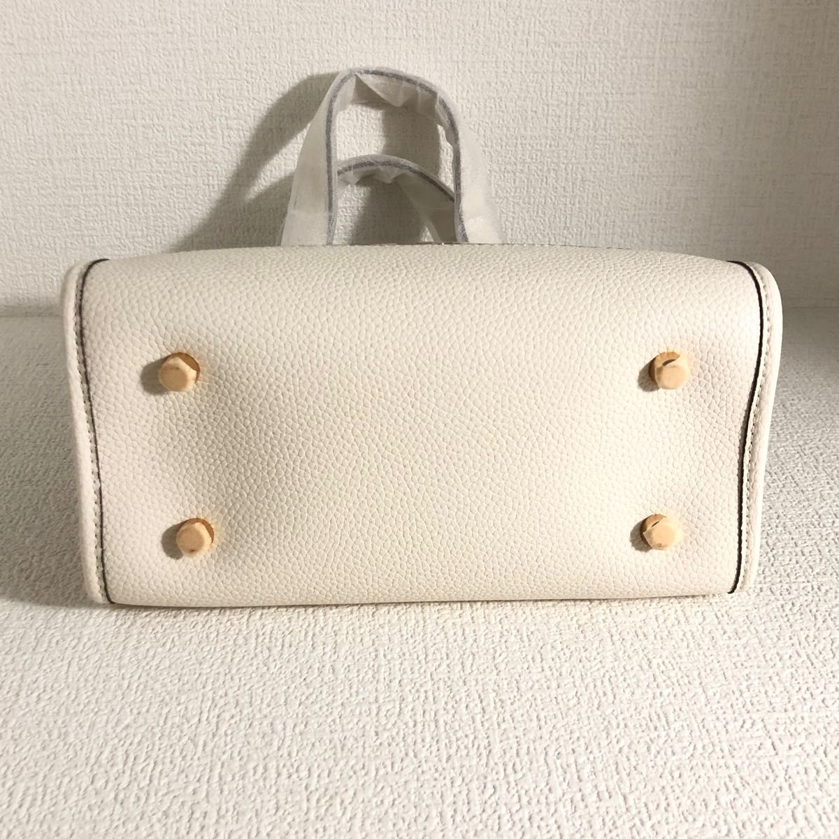 【新品未使用】コーチ COACH ハンドバッグ ショルダーバッグ シグネチャー角型2way ベージュ ホワイト