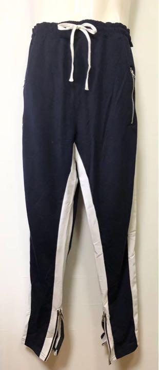  jogger pants line pants skinny sweat men's XL navy 
