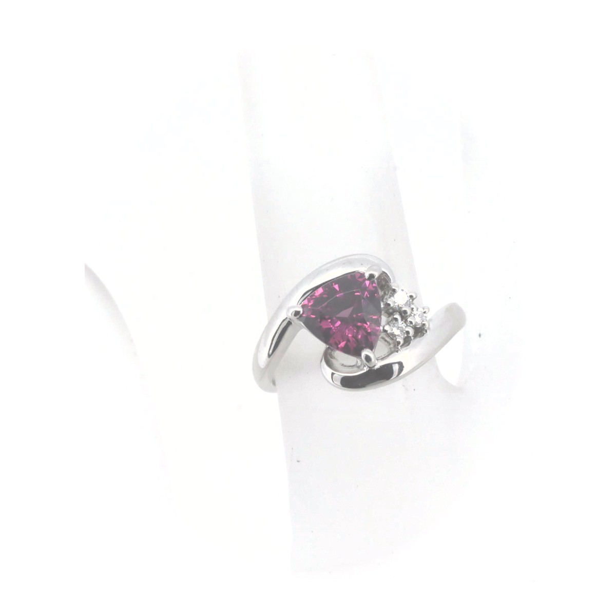 タサキ ガーネット ダイヤモンド リング 指輪 0.06ct 9号 PT900(プラチナ) 質屋出品の画像8