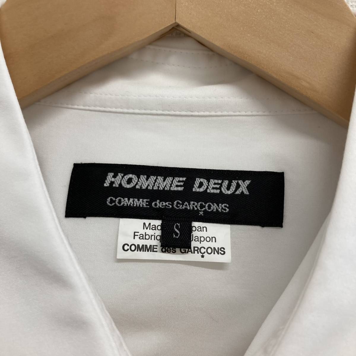 HOMME DEUX　COMME des GARCONS　オムドゥ　コムデギャルソン　AD2019　ブロードシャツ　シャツ　ホワイト　S_画像3