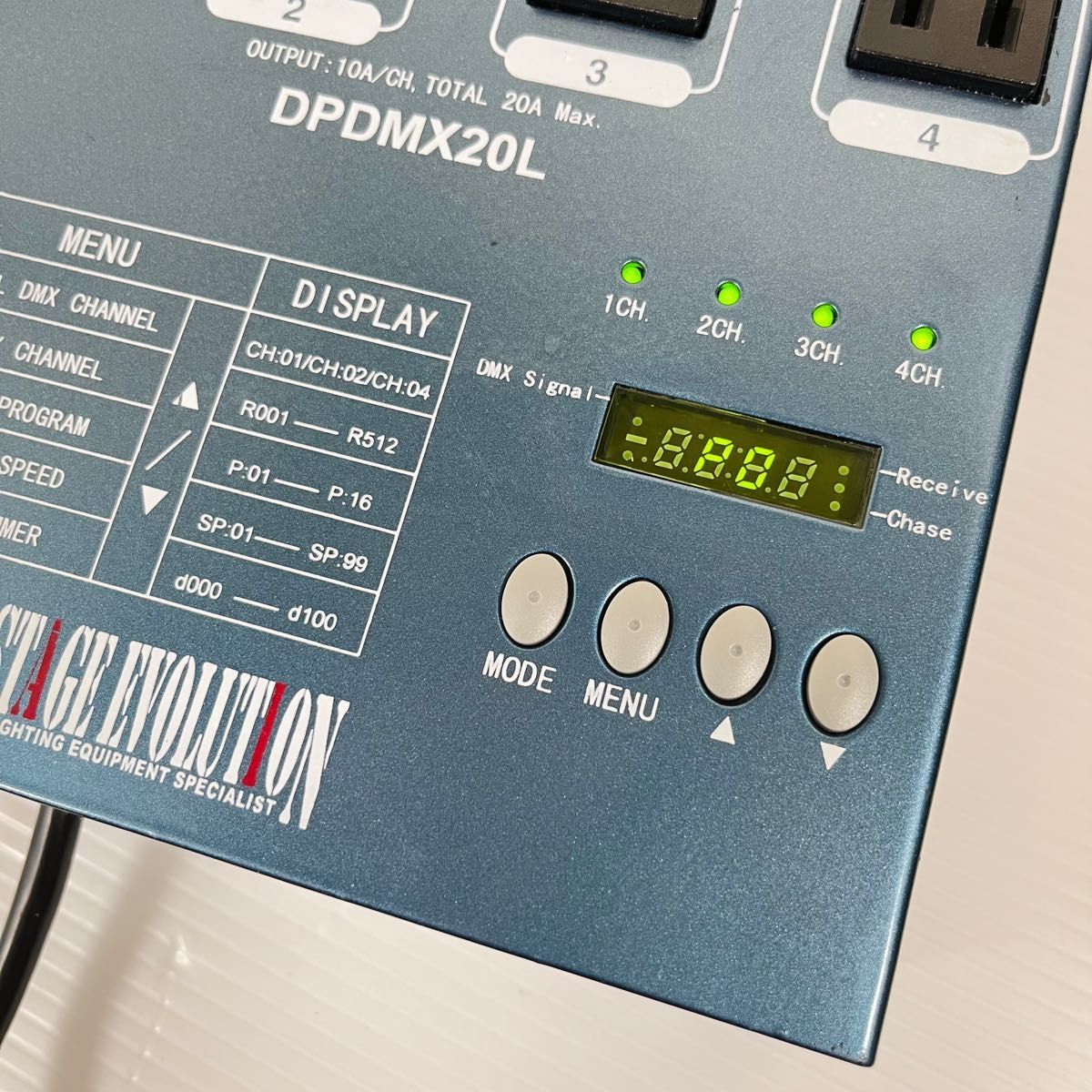 良品】 STAGE EVOLUTION 調光ユニット DPDMX20L 照明 ステージ 良品】 STAGE EVOLUTION 調光ユニット DPDMX20L 照明 ステージ
