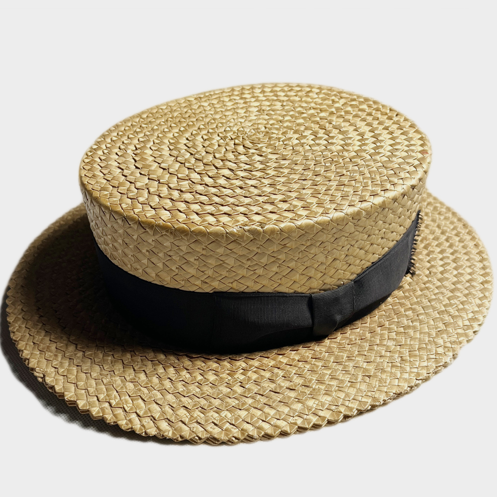 貴重! 30's COSMOPOLITAN 58.5CM BOATER HAT ボーター ハット コスモポリタン カンカン帽 PANAMA パナマ STRAW ストロー VINTAGE ンテージ_画像1