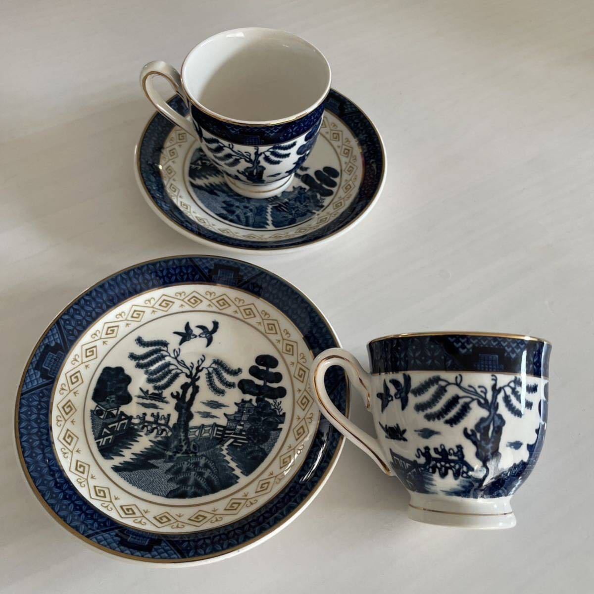 ニッコー カップ&ソーサー コーヒーカップ 山水　デミタスカップ ヴィンテージ　WEDGWOOD ペア　セット_画像1