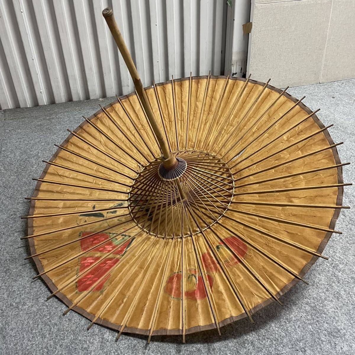 番傘 和装小物 ◇ 和傘 伝統工芸 昭和 レトロ 傘 直径約95cm 日本舞踊