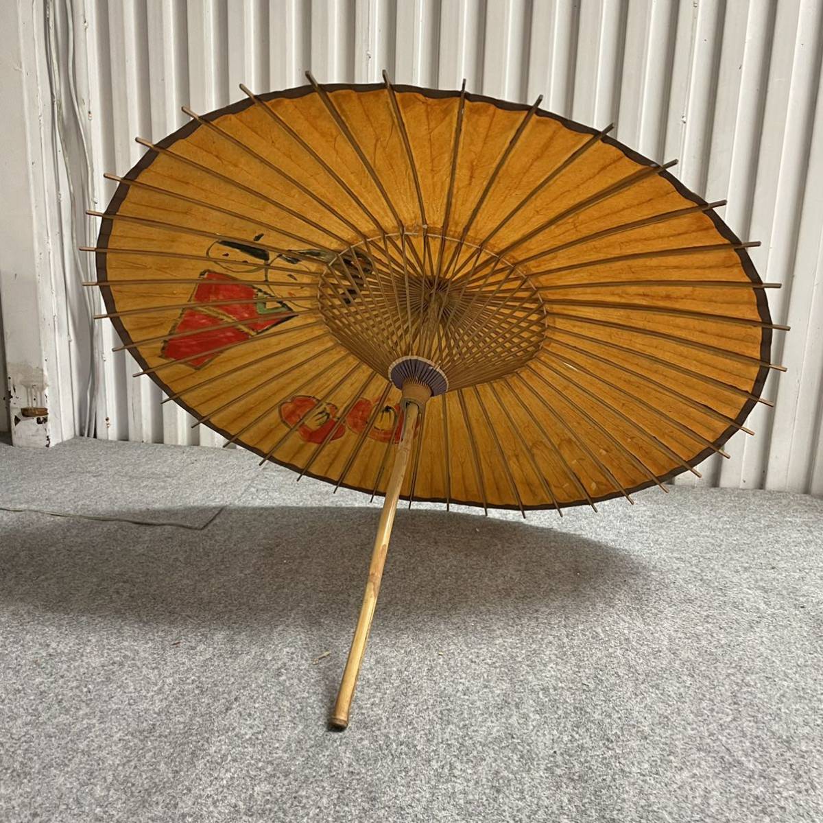 番傘 和装小物 ◇ 和傘 伝統工芸 昭和 レトロ 傘 直径約95cm 日本舞踊 