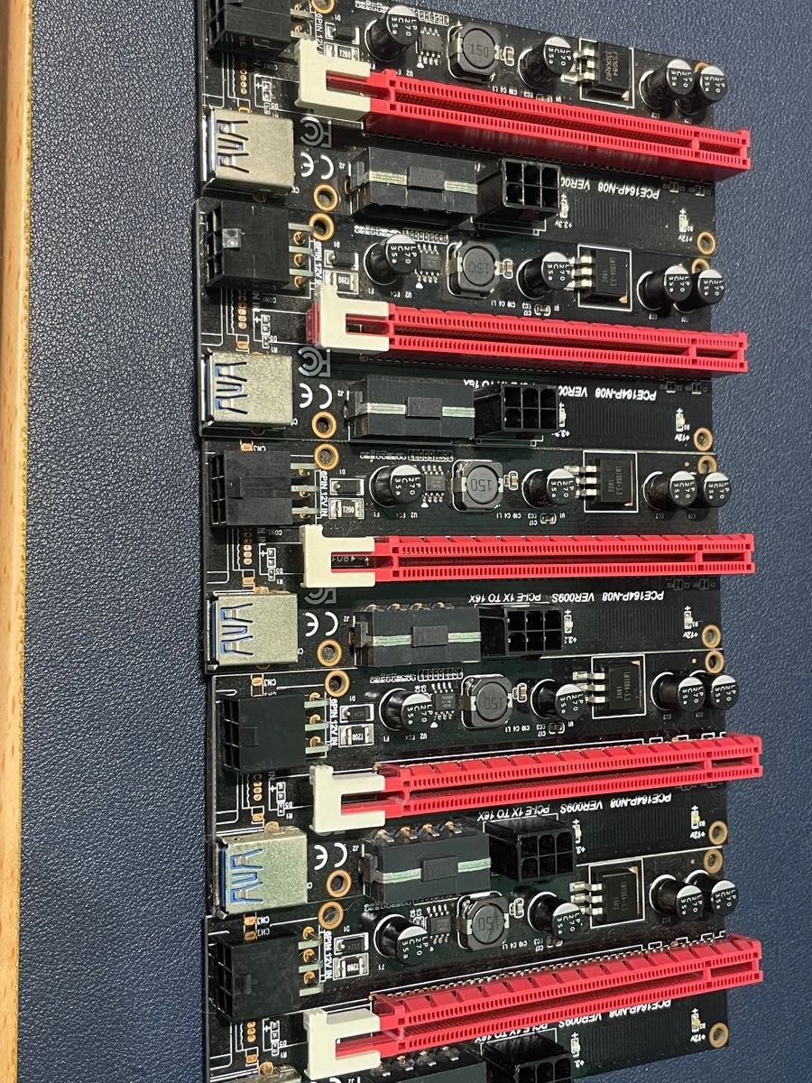 5個セットライザーカード 【Ver 009S】USB3 0 PCI-E Express 1x-16x